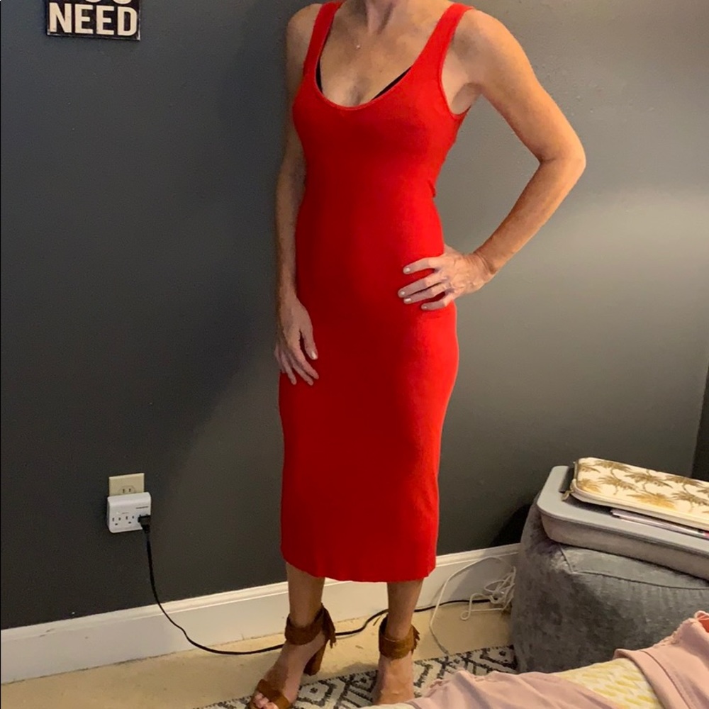 Enzacosta red maxi dress